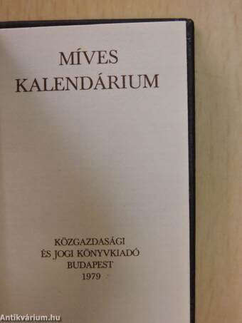 Míves kalendárium (minikönyv)