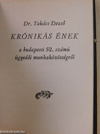 Krónikás ének (minikönyv)