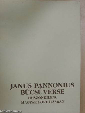 Janus Pannonius búcsúverse