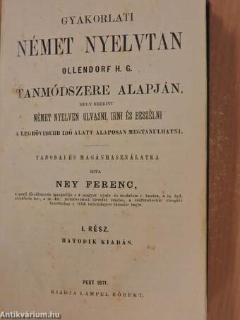 Gyakorlati német nyelvtan I./Elméleti s gyakorlati német nyelvtan