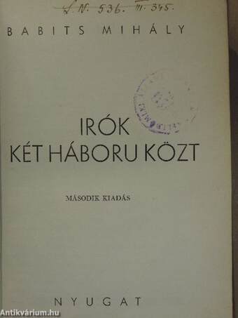 Irók két háboru közt