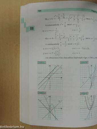 Matematika - Gyakorló és érettségire felkészítő feladatgyűjtemény II. - Megoldások