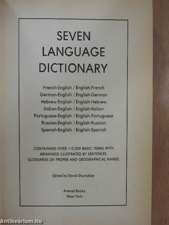 Seven Language Dictionary