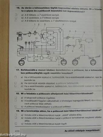 A járművezetői vizsga teszt-kérdéseinek gyűjteménye