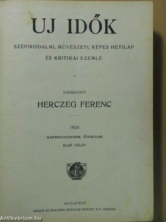 Uj Idők 1928. január-június (fél évfolyam)