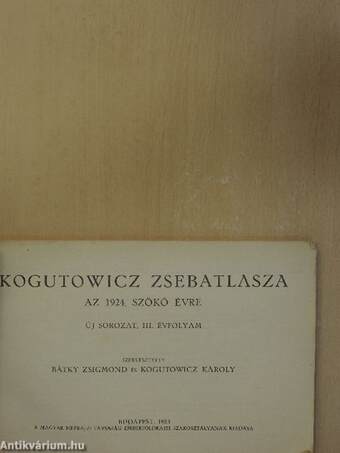 Kogutowicz zsebatlasza az 1924. szökő évre