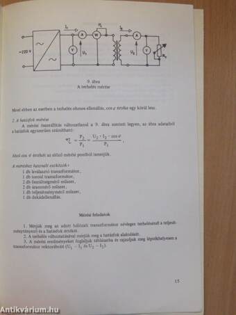Híradásipari transzformátorok mérése