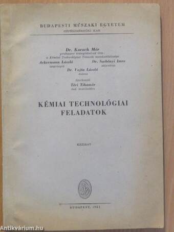 Kémiai technológiai feladatok