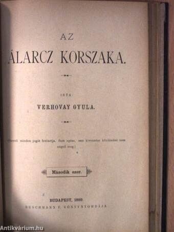 Az ország urai/Császári királyi hadvezérek és tábornokok életrajzai/Az álarcz korszaka