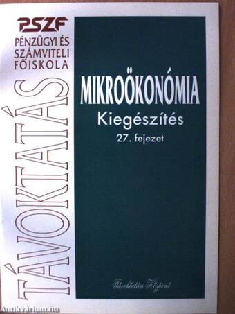 Mikroökonómia - Kiegészítés