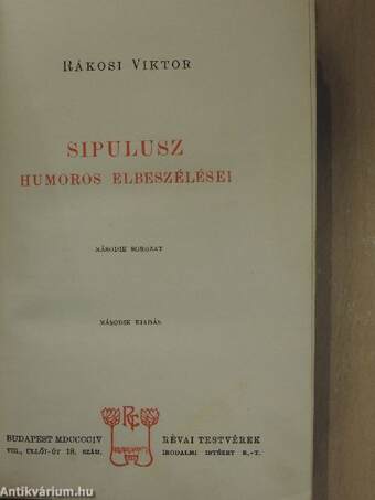 Sipulusz humoros elbeszélései II.