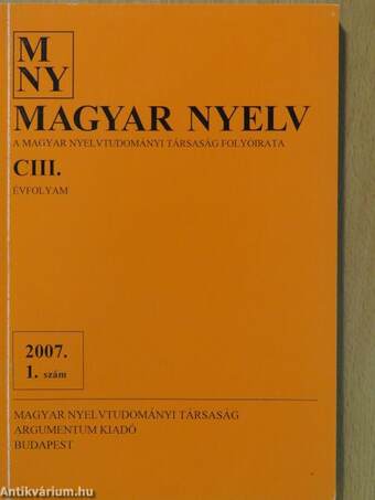 Magyar Nyelv 2007. március