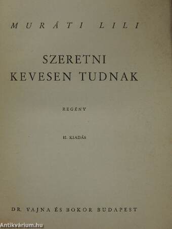 Szeretni kevesen tudnak