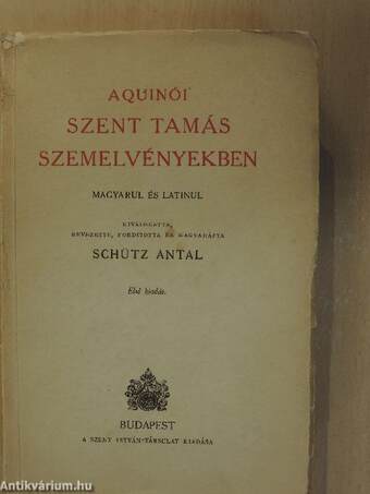 Aquinói Szent Tamás szemelvényekben