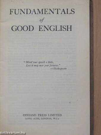 Fundamentals of Good English