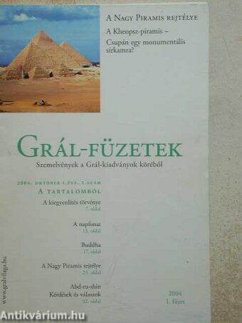 Grál-füzetek 2004. október