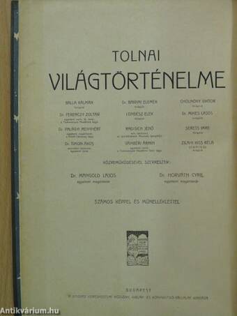 Tolnai Világtörténelme - A legujabb kor II. (töredék)