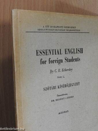 Essential English for Foreign Students 1.