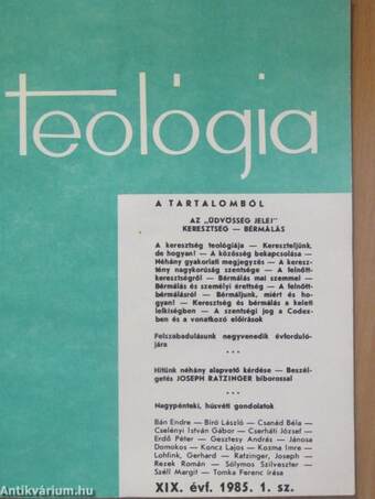 Teológia 1985/1-4.