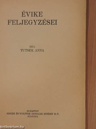 Évike feljegyzései