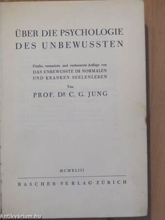 Über die Psychologie des Unbewussten