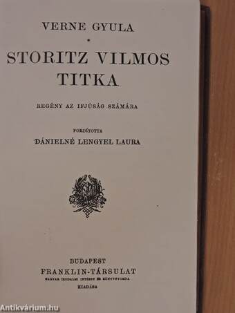 Storitz Vilmos titka