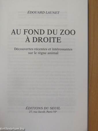 Au fond du zoo á droite