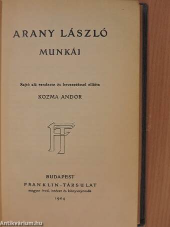 Arany László munkái