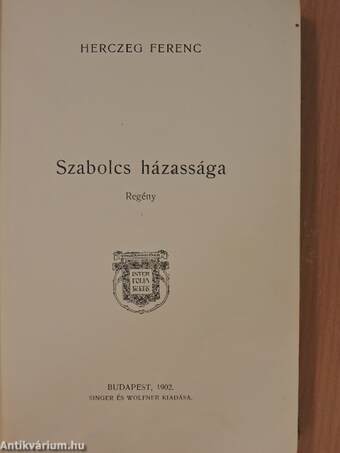 Szabolcs házassága