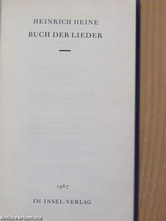 Buch der Lieder