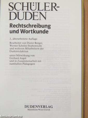 Schülerduden Rechtschreibung und Wortkunde