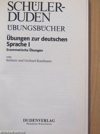 Übungen zur deutschen Sprache I.