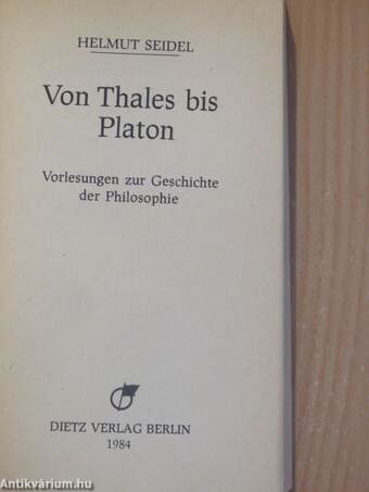 Von Thales bis Platon