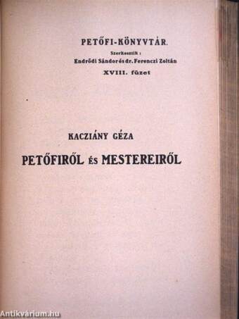 Petőfi István versei/Petőfiről és mestereiről