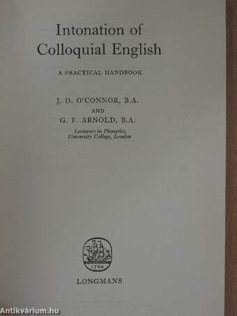 Intonation of Colloquial English