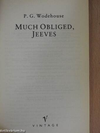 Much Obliged, Jeeves