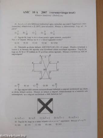 A XVII. Nagy Károly Matematikai Diáktalálkozó előadáskivonatai