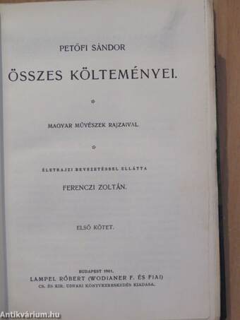 Petőfi Sándor összes költeményei I-II.