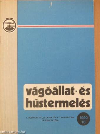 Vágóállat- és hústermelés 1990/10.