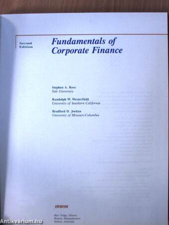 Fundamentals of Corporate Finance