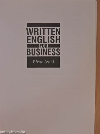 Written English for Business 1