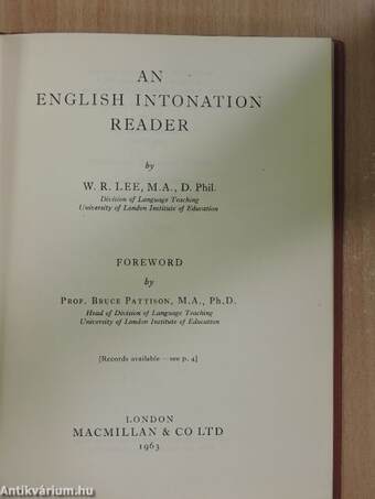 An English intonation reader