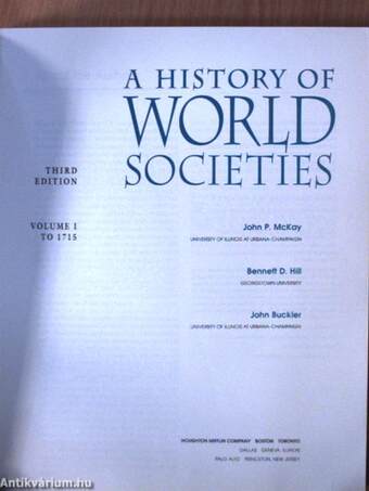 A History of World Societies I-II.