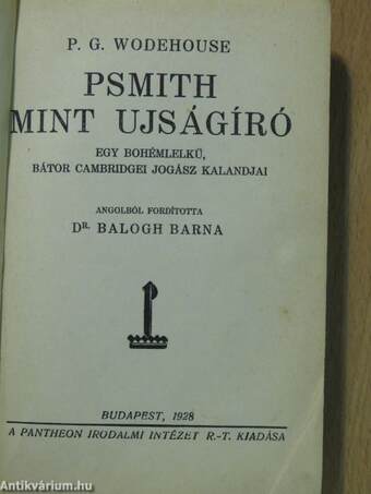 Psmith mint ujságíró