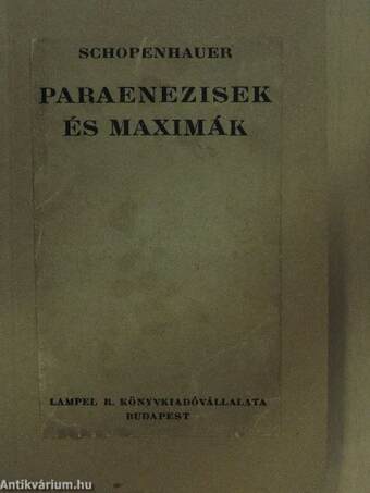 Paraenezisek és Maximák