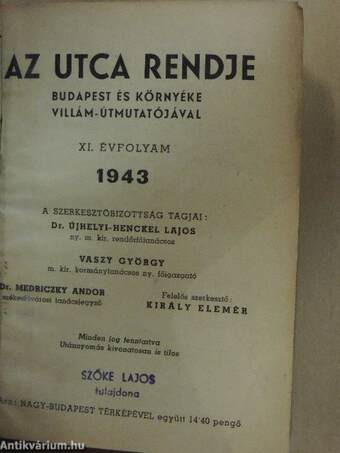 Az utca rendje 1943