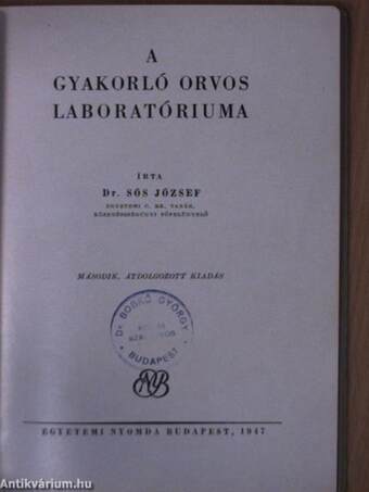 A gyakorló orvos laboratóriuma