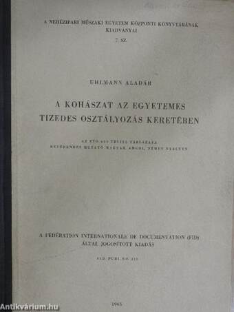 A kohászat az egyetemes tizedes osztályozás keretében