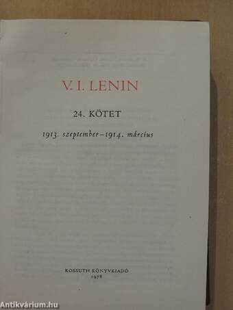 V. I. Lenin összes művei 24.