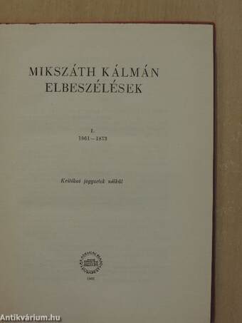 Elbeszélések I.